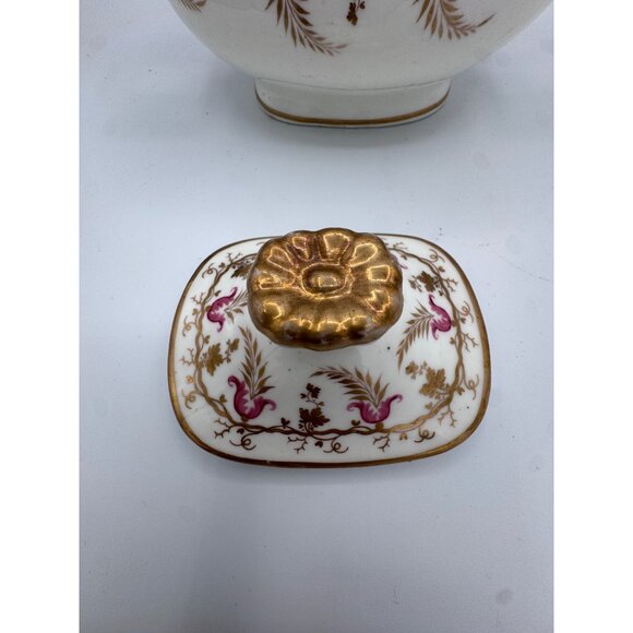 Antique Old Paris Porcelain Vegetable Tureen – Hand Painted Gold Gilt & Pink - Picture 7 of 14